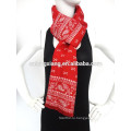 2015 Новый Coming Fashion Promotional Red Color Jacquard Pattern Оптовые женские шарфы